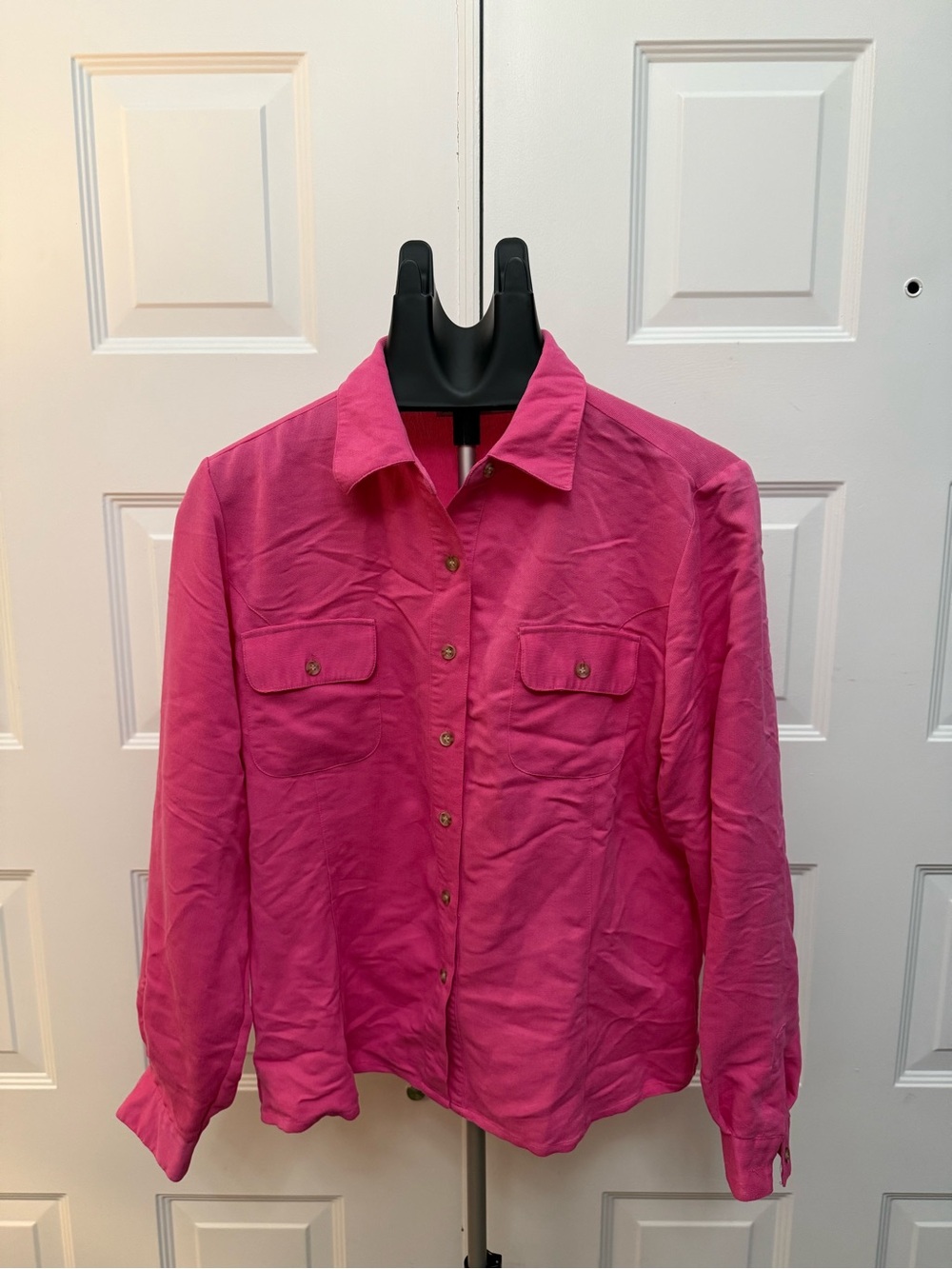 White Stag Hot Pink Button-Front Shirt - Picture 1 of 5